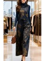 New Elegant High-End Vest & Wide-Leg Pants Set with Versatile Base Shirt for Women 2XL black