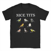 Funny Nice Tits Humor T Shirt Men's Women's Crewneck Short Sleeve Clothing Cotton Summer Tops S