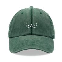 1Pc Boobs Cartoon Baseball Caps For Women,Vintage Washed Funny Unisex Dad Hat Low Profile Adjustable For Sports Summer Holiday