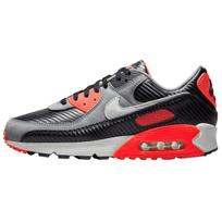 Nike Vyriški Air Max 90 Premium Anglies Pluošto Infrared Vyriški Sportbačiai Juodi Vėsiai Pilki Ryškiai Raudoni HM9432-001 42
