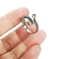 Men's octopus ring - adjustable open design, trendy & punk-inspired squid ring