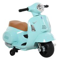 Vienvietis vaikiškas elektrinis motociklas Vespa, žalias