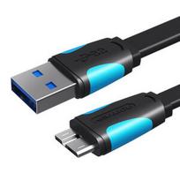 Vention VAS-A12-B050, Flat USB 3.0 A to Micro-B, 0.5m, Juoda