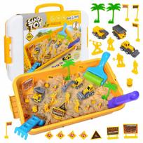 Kinetinis smėlis varomos transporto priemonės figūrėlės smėlio dėžė rinkinys vaikams Click4Toys