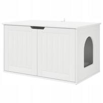 Baltas katės namelis 85 x 55 x 53,5 cm