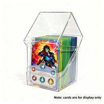Transparent Acrylic Card Box For Tcg Card Holder With Recessed Printing For Gaming And Collectors Transparency