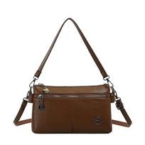 Stylish Crossbody Bag with Front Zip Pocket and Textured Finish ruda