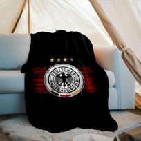 1PC German Football Emblem Printed Soft Flannel Blanket Throw for Adult Bedroom Living Room Sofa Camping Travel Fan gifts Christmas Gifts 75x90cm