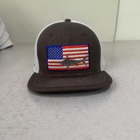 Promotional Trucker Caps Printing LOGO Front 100% Cotton Material Back Mesh Snapback Trucker Cap with Flat Brim juoda