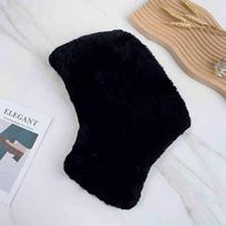 2025 Women's Luxury Real Rex Rabbit Fur Hooded Scarf New Collection Winter Muffler for Spring Autumn Warm Shawl for Girls juoda
