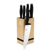 Zestaw noży berlinger haus bh-2970 black rose w bloku bambusowym lumarko!