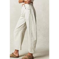 Women's Mid Low Rise Wide Leg Baggy Jeans Relaxed Fit Casual Knee Stitched Vintage Washed Long Denim Pants Daily Streetwear Fall Loose Denim Trousers XS