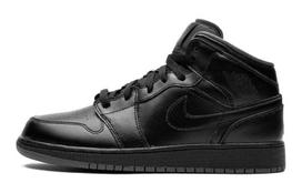 Jordan 1 Retro Mid GS Black Dark Grey 554725-021 35.5