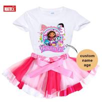 Girls Birthday Party Tutu Dress Set Custom Shirt Outfit for 3rd 4th 5th 6th 7th Kids Clothes Girl Birthday Party Outfit Set 100