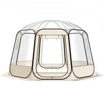 Bubble Tent, 336x345x220 cm, Skaidri smėlio spalva, Lauko kupolo pastogė