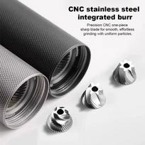 Manual Coffee Grinder Stainless Steel Conical Burr Adjustable Setting High Quality Portable Hand Grinder (as the picture,5 teeth)