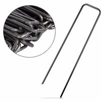 25 vnt. necinkuotų metalinių U formos vinių rinkinys piktžolių kontrolės folijai tvirtinti, 3x15 cm, 25 vnt. necinkuotų metalinių U formos vinių rinkinys piktžolių kontrolės folijai tvirtinti, 3x15 cm