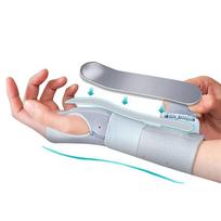 Adjustable Compression Wrist Support Carpal Tunnel Protector Brace Wristband with Splints Gym Sports Hand Band Wrist Wraps Strap S white