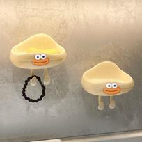 1pc Cute Cloud Shape Wall Mounted Bathroom Soap Dish Storage Holder with Drain for Shower Kitchen