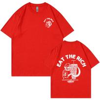 Funny Eat The Rich Doner Kebab T-Shirt Men's Cotton Casual Short Sleeve T-shirts Fashion Vintage Tee Shirt Oversized Streetwear S