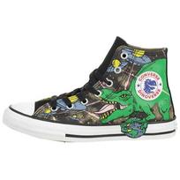 Converse Chuck Taylor All Star Interstellar Dinos High Top Non-slip Wear-resistant Canvas Shoes Women's Green 36