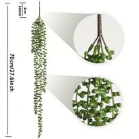 1Pc Artificial Plants Home Decoration Succulent Ivy Greening Wall Hanging Window Garden Festive Party Decoration Fake Flower Plants žalia