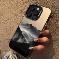 Phone Case For iPhone 16E Cases For iPhone 16 14 13 11 12 Pro Max 7 8 16 Plus XR XS X SE2  Colorful Mountain View Print Cover For iPhone 16 Pro Max
