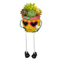 Unique Hanging Leg Pineapples Flower Pot Creative Plant Potted Green Pineapples Plant Basket for Home Office Decoration rožinė
