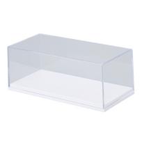 Akrilinė laikymo dėžutė Skaidrus modelio automobilio apsauginis dangtelis tvirtas stendas Kolekcionuojami daiktai 106x46x46mm juoda