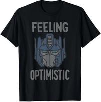 Transformers Optimus Prime Feeling Optomistic 100% Cotton T-shirt Mens Tees Top M