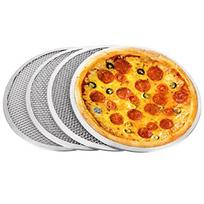 4pcs 12 Inch Piza Dish 30*30*0.3cm Heavy-Duty Aluminum Pizza Baking Tray With Diamond Mesh Bakeware Tools Dishes Kitchen Parts