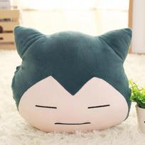 33x28Anime Cartoon Pokemon Pikachu Big Head Pillow Plush Toys Jigglypuff Keda Duck Doll Warm Hand Dolls Plush Toy Gift for Girls 33x28cm (No heating)