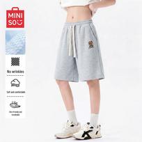 MINISO Men's Summer Casual Straight Shorts M viržių pilka spalva