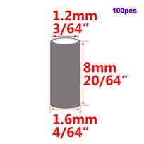Round Zinc Zinc Alloy Copper Tackle Tools Crimp Sleeves Connector Fishing Line Tube Fishing Wire Pipe 2 sidabras