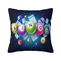 Custom Luxury Hot Game Bingo Cushion Covers 40X40Cm Polyester Throw Pillow Case For Sofa Square Pillowcase Peach skin 18*18(CM)-1Pcs