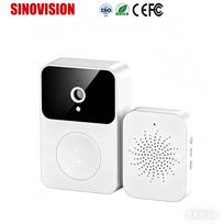 Smart 1080P Wireless Video Door Phone WiFi Doorbell with Remote Intercom Home Security  for Small Homes & Apartments (White,Wi-Fi&Two-Way Intercom) balta