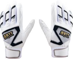 ZETT Batting Gloves Impact Batting Gloves for Both Hands Silver S sidabras