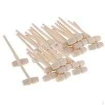 40 Pieces Wooden Hammer Mallet 140x43x19mm Lobster Seafood - 30pcs beige