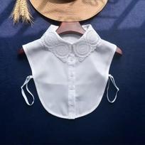 Women's Lapel Half Shirt Fake Collar New Hollow Floral Removable Lapel Neckwear Shirt Detachable Collar Neck False Collars