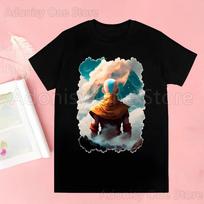 Avatar The Last Airbender Kawaii Anime Appa T Shirt Men 90s Graphic T-shirt Harajuku Tops Tee Short Sleeve Tshirt Male S
