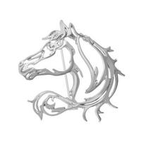 Tuščiaviduris Arkliuko Sagė Arkliuko Galvos Sagė Smeigtukas Lydinio Gyvūno Sagė Drabužių Aksesuaras Zodiakas sidabras