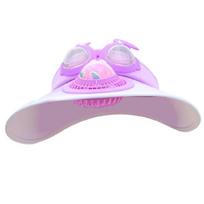 UV Protective Hat with USB Cooling Fan Adjustable Speed Large Brims Sun Hat Cartoon Camping Hat Kids Outdoor Activity Hat oranžinė