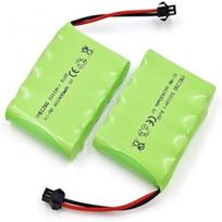 XMECZQQ NiMH įkraunamas akumuliatorius 6V 2400mAh 2 vnt. su SM jungtimi RC automobiliams, sunkvežimiams, robotams, nuotolinio valdymo žaislams