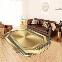 Irregular Gold Carpets for Living Room Home Decoration Bedroom Carpets Non-slip Large Size Luxury Rug Washable Soft Floor Mat 60x90cm
