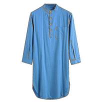Sleepshirt Cotton Nightshirt For Mens From Yaying M mėlyna