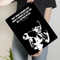 Inspirational Manny Pacquiao Boxing Metal Wall Art Gym Home Decor Motivational Quote Sports Decorative Sign 20x30cm（7.8x11.8inch）