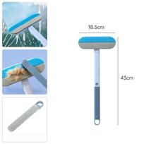 3 in 1 Long Handle Pet Hair Remover Brush Adjustable Window Screen Cleaning Tool for Sofa Carpet and Household Fur Removal 43*18.5cm