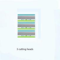 Women's Manual Razor Set 6-Blade Razor Unisex Manual Razor 3 cutting heads