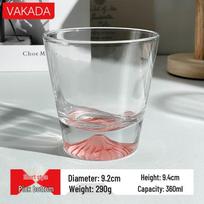 VAKADA Rainbow Fuji Mountain Whisky Glass