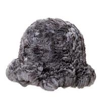 Hot Sale Knitted Real Fur Beanie Bucket Hat Winter Chinchilla Fur Hats for Women one size